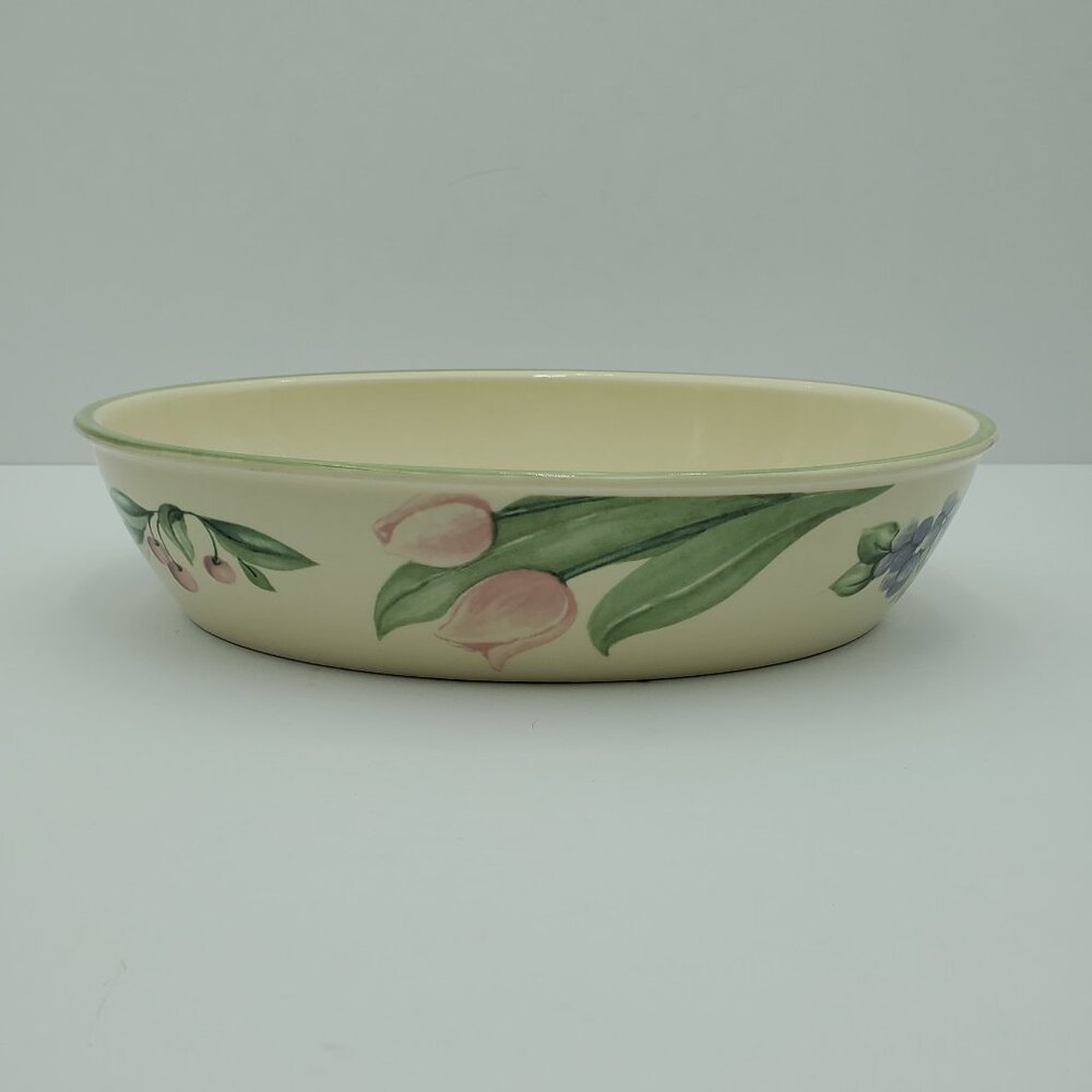 Pfaltzgraff Garden Party Oval Casserole Baking Dish Vegetable Serving Bowl